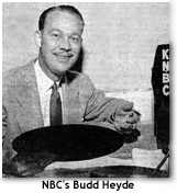 NBC's Budd Heyde at the KNBC microphone