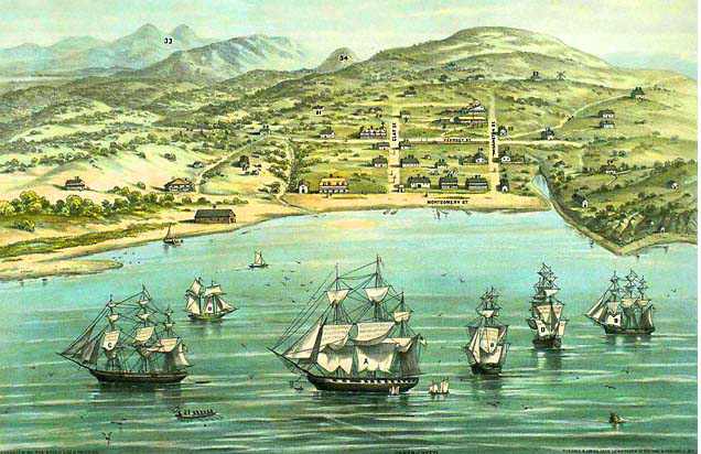 San Francisco was "Yerba Buena" old map