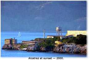 Photograph of Alcatraz at Sunset