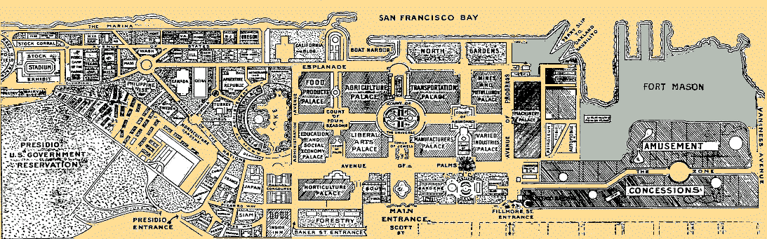 Map of the 1915 Panama-Pacific International Exposition