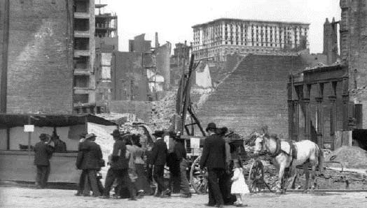 san francisco earthquake of 1906. looms over San Francisco.